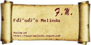 Fésüs Melinda névjegykártya