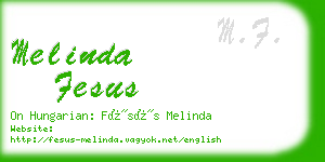 melinda fesus business card
